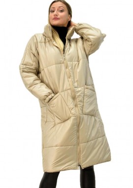 Potre OR - Γυναικείο μπουφάν oversized Μπεζ 9442