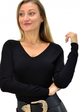 Potre OR - Γυναικείο λεπτό πλεκτό Μαύρο 9384