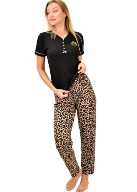Potre OR - Γυναικεία πιτζάμα σετ με σχέδιο animal print Animal Print 8827