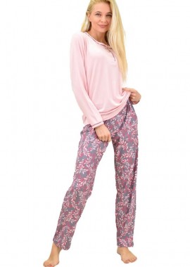 Potre OR - Γυναικεία πιτζάμα σετ με σχέδιο Ροζ 14310