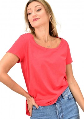 First Woman - Γυναικεία μπλούζα με στρογγυλή λαιμόκοψη Κόκκινο 9824