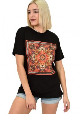 Potre OR - Γυναικείο T-shirt με σχέδιο Μαύρο 23158