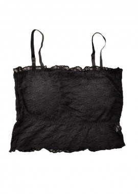 Potre OR - Γυναικείο Bralette με λεπτή τιράντα Μαύρο 10543