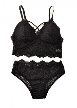 Potre OR - Γυναικείο σετ εσωρούχων με δαντέλα Μαύρο 10311