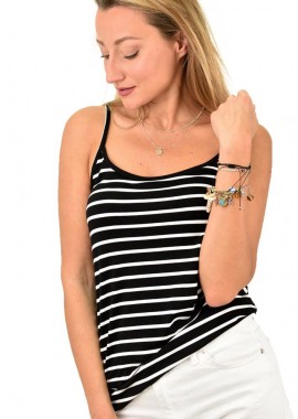 Potre OR - Γυναικεία μπλούζα ριγέ Μαύρο 10932