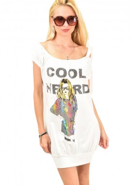 Potre OR - Γυναικείο μπλουζοφόρεμα με σχέδιο