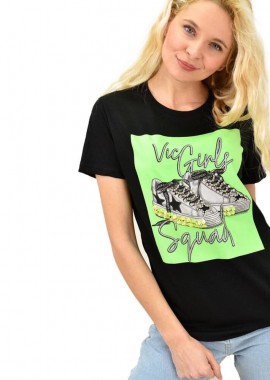 Potre OR - Γυναικείο T-shirt με στάμπα Μαύρο 13914