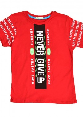 Potre OR - Παιδική μπλούζα NEVER GIVE UP Κόκκινο 15648