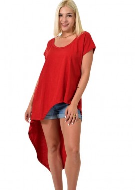 First Woman - Ασύμμετρη Μπλούζα Κόκκινο 24795
