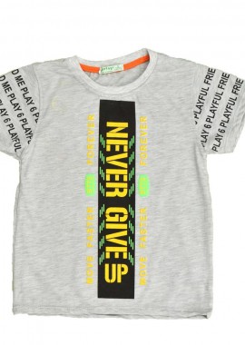 Potre OR - Παιδική μπλούζα NEVER GIVE UP Γκρι 15644