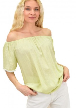 Potre OR - Γυναικεία μπλούζα με τρέσα Κίτρινο 14922