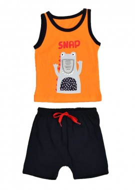 Potre OR - Βρεφικό σετ με σχέδιο κροκόδειλος Πορτοκαλί 16441