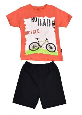 Potre OR - Παιδικό σετ με σχέδιο ποδήλατο Κεραμιδί 16423