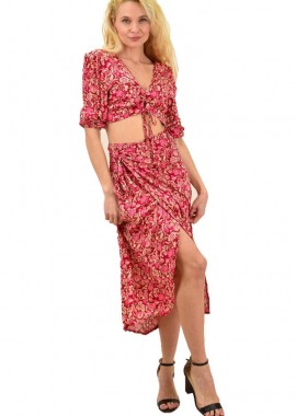 Potre OR - Γυναικείο σετ με όμορφο σχέδιο Μπορντώ 13945