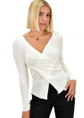 Potre OR - Γυναικείο κρουαζέ με άνοιγμα Εκρού 9065