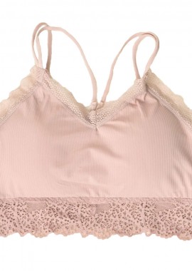 Potre OR - Γυναικείο Bralette ριπ Ροζ 13096