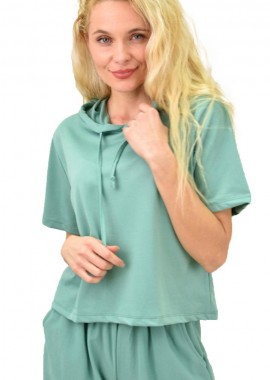 Potre OR - Γυναικεία μπλούζα με κουκούλα Φυστικί 13986