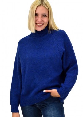Potre OR - Πλεκτό πουλόβερ oversized Μπλε 17952