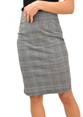 Potre OR - Γυναικεία φούστα καρό Γκρι 13213