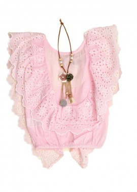 Potre OR - Παιδική μπλούζα με κέντημα Ροζ 15317