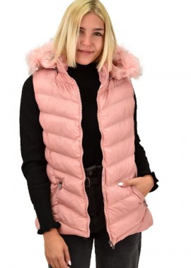 Potre OR - Γυναικείο μπουφάν με κουκούλα Ροζ 17599