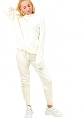 Potre OR - Γυναικείο πλεκτό σετ Λευκό 9191