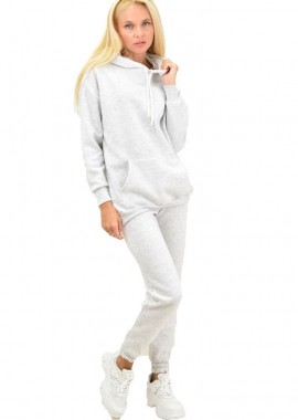 Potre OR - Γυναικείο αθλητικό σετ με κουκούλα Γκρι 12638