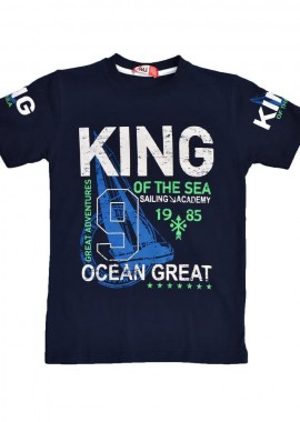 Potre OR - Παιδική μπλούζα με τύπωμα KING Μπλε 15839