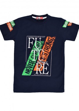 Potre OR - Παιδική μπλούζα με τύπωμα open your mint Μπλε Σκούρο 15817