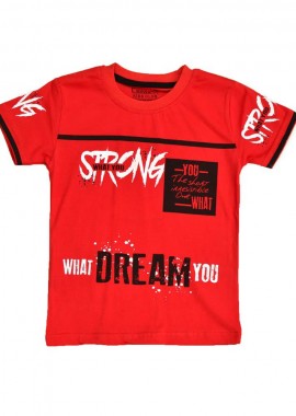 Potre OR - Παιδική μπλούζα με τύπωμα strong Κόκκινο 16038