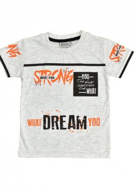 Potre OR - Παιδική μπλούζα με τύπωμα strong Γκρι 16039