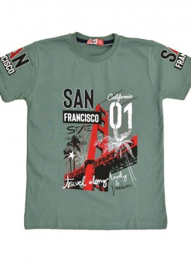 Potre OR - Παιδική μπλούζα SAN FRANCISCO Χακί 16013