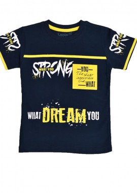 Potre OR - Παιδική μπλούζα με τύπωμα strong Μπλε Σκούρο 16036