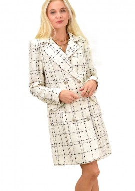 Potre OR - Γυναικείο παλτό με διακοσμητικά κουμπιά Εκρού 13338