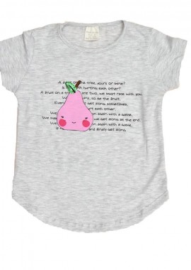 Potre OR - Παιδική μπλούζα με σχέδιο αχλάδι Γκρι 16513