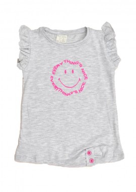 Potre OR - Παιδική μπλούζα με τύπωμα και στρας Γκρι 16387