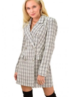 Potre OR - Γυναικείο παλτό με διακοσμητικά κουμπιά Εκρού 13347