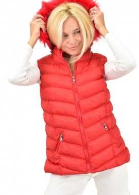 Potre OR - Γυναικείο μπουφάν με κουκούλα Κόκκινο 12779