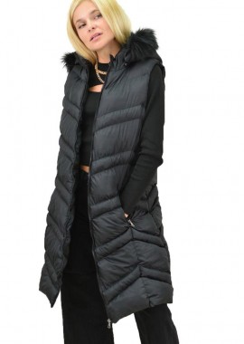 Potre OR - Γυναικείο μπουφάν με κουκούλα αποσπόμενη Μαύρο 12805
