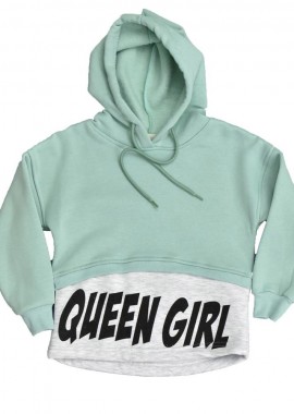 Potre OR - Παιδική μπλούζα με κουκούλα Φυστικί 17070