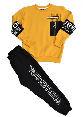 Potre OR - Παιδικό σετ με τύπωμα DETERMINE Μουσταρδί 17014