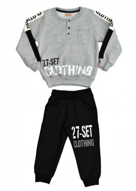 Potre OR - Παιδικό σετ με τύπωμα 27-SET Γκρι 17023