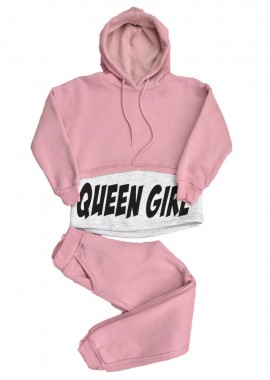 Potre OR - Παιδικό σετ με σχέδιο QUEEN GIRL Ροζ 17063