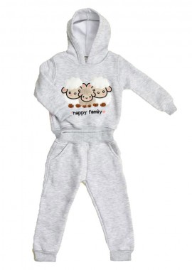 Potre OR - Παιδικό σετ με σχέδιο προβατάκια Γκρι 17074