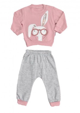 Potre OR - Βρεφικό σετ φόρμας με σχέδιο κουνέλι Σάπιο μήλο 17163