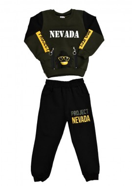 Potre OR - Παιδικό σετ με τύπωμα NEVADA Χακί 17136