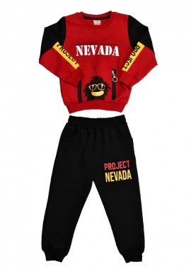 Potre OR - Παιδικό σετ με τύπωμα NEVADA Κόκκινο 17133