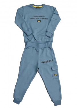 Potre OR - Παιδικό σετ με τύπωμα findpath Γαλάζιο 17107