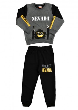 Potre OR - Παιδικό σετ με τύπωμα NEVADA Γκρι 17134