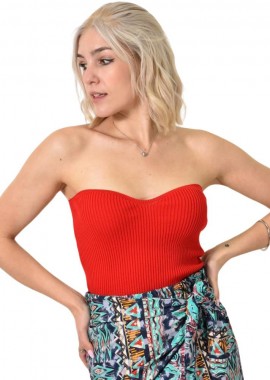 Potre OR - Τοπάκι στράπλες ριπ Κόκκινο 24271